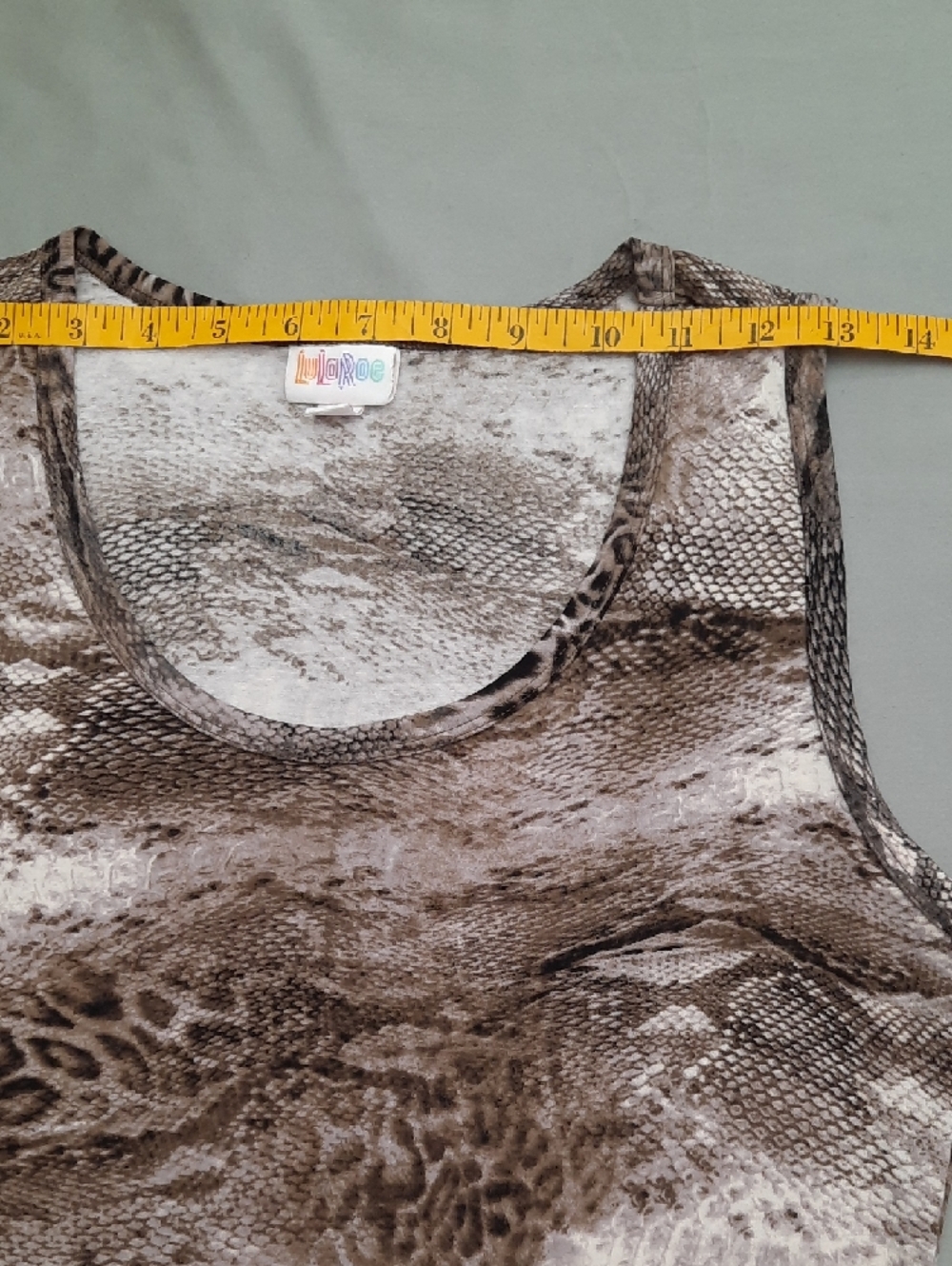 LuLaRoe's Sleeveless Brown Animal-Print Fit & Flare Dress - Size M - Picture 5 of 9